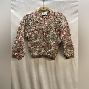 Multicolor Knit Wool Cardigan Sweater